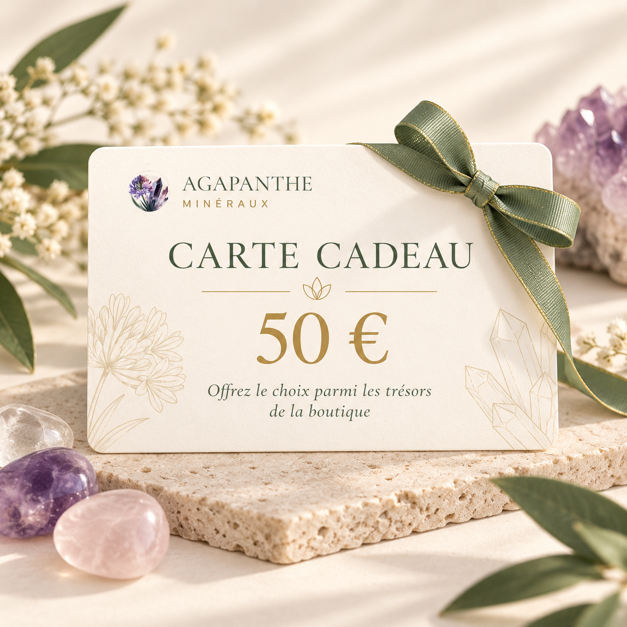 Carte cadeau Agapanthe Minéraux